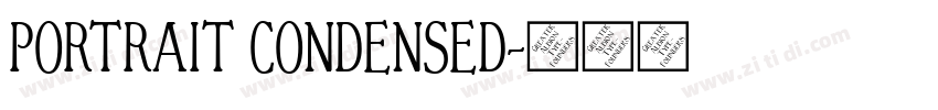 PORTRAIT CONDENSED字体转换